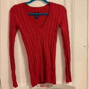 Long sleeved hot pink sweater